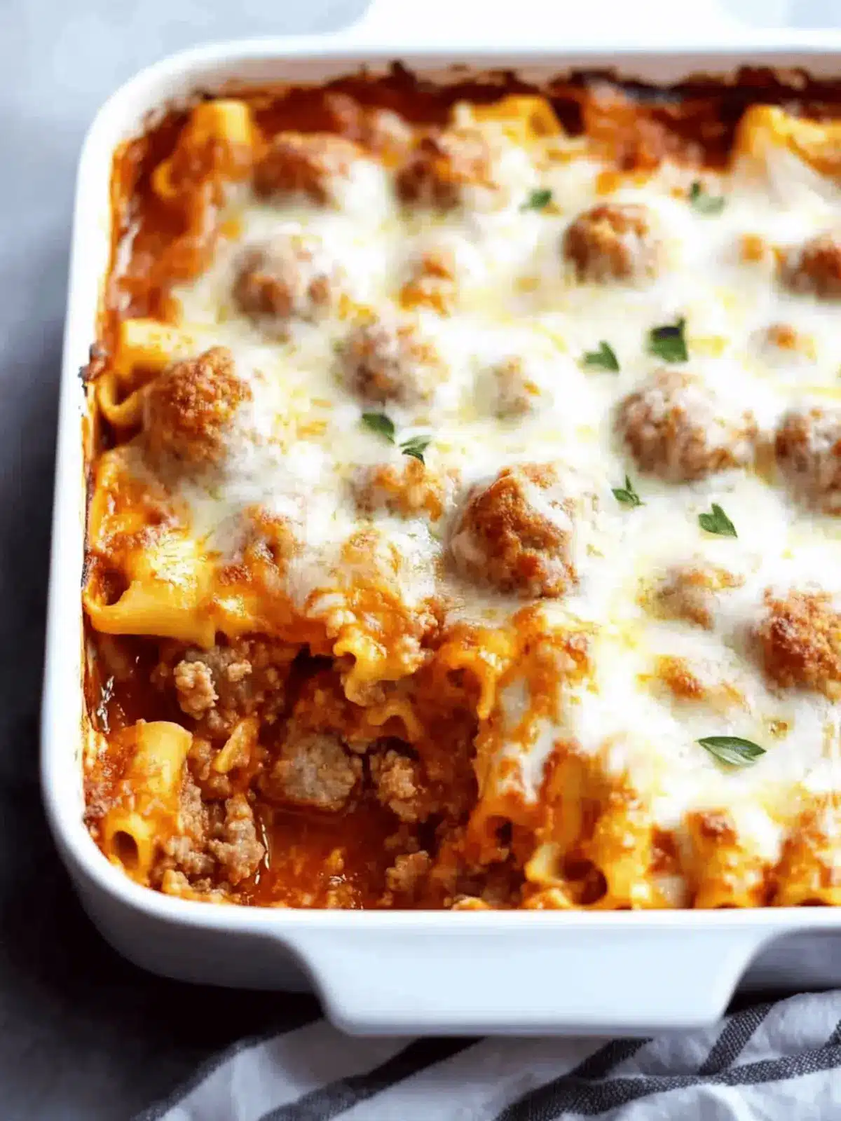 One Pan Meatball Casserole