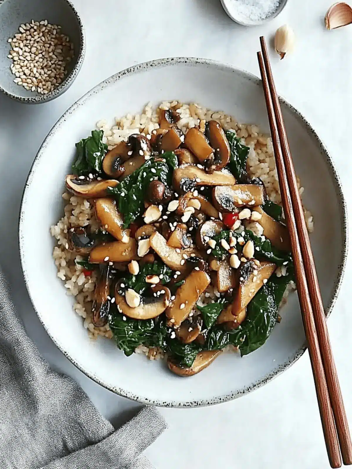 Baby Portobello Mushroom Stir Fry