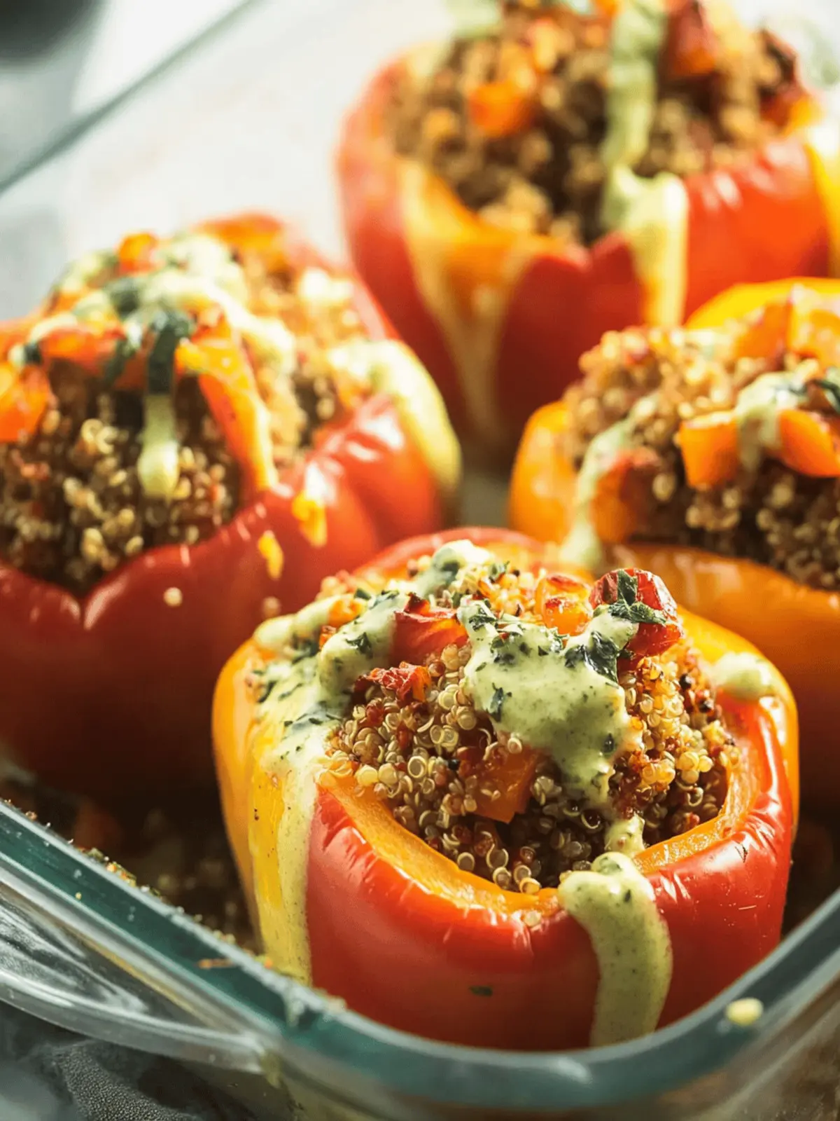 Veggie Quinoa Stuffed Peppers