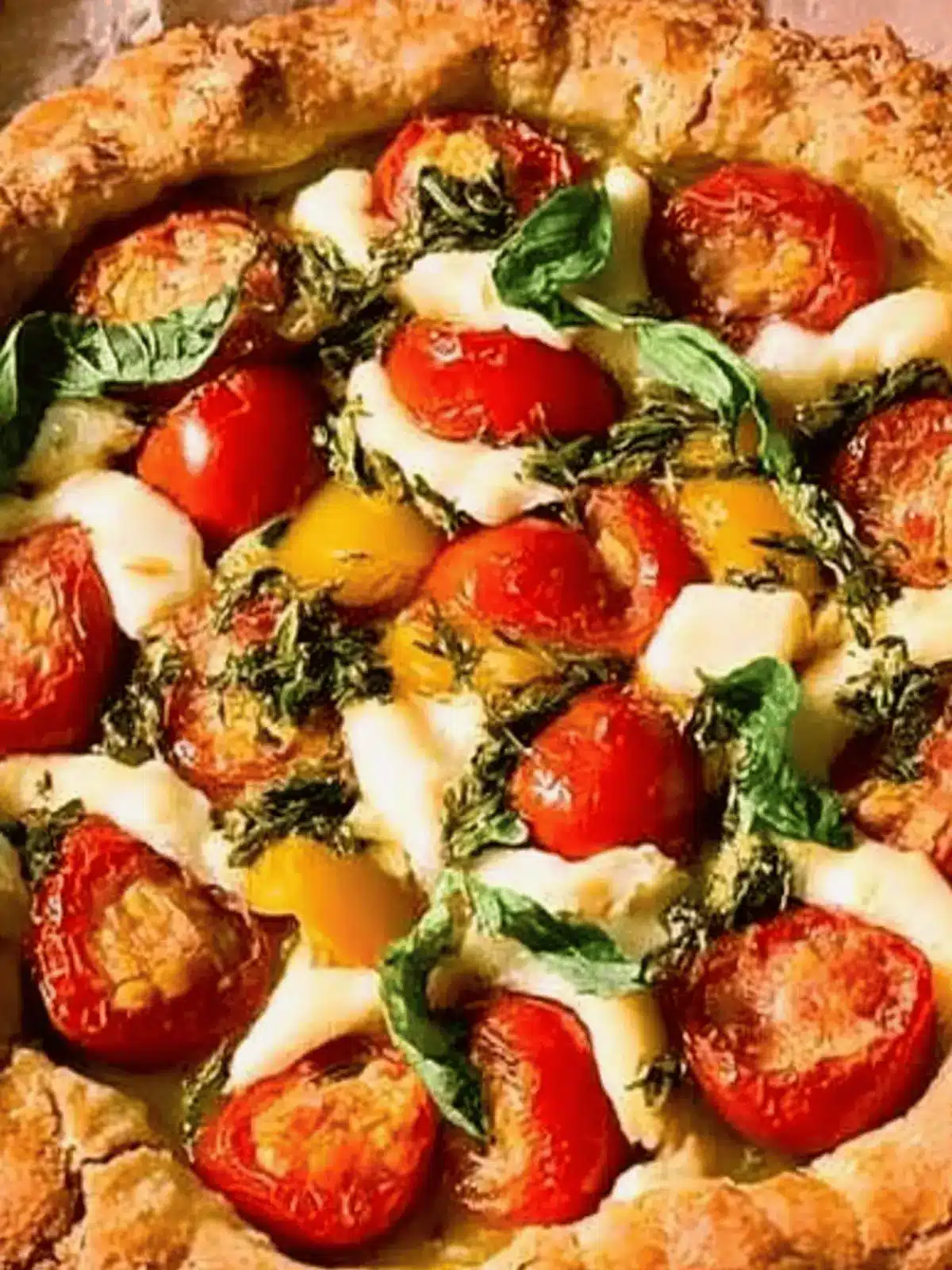 Herbed Patty Pan Squash Tomato Tart with a Healthy Crust Delight