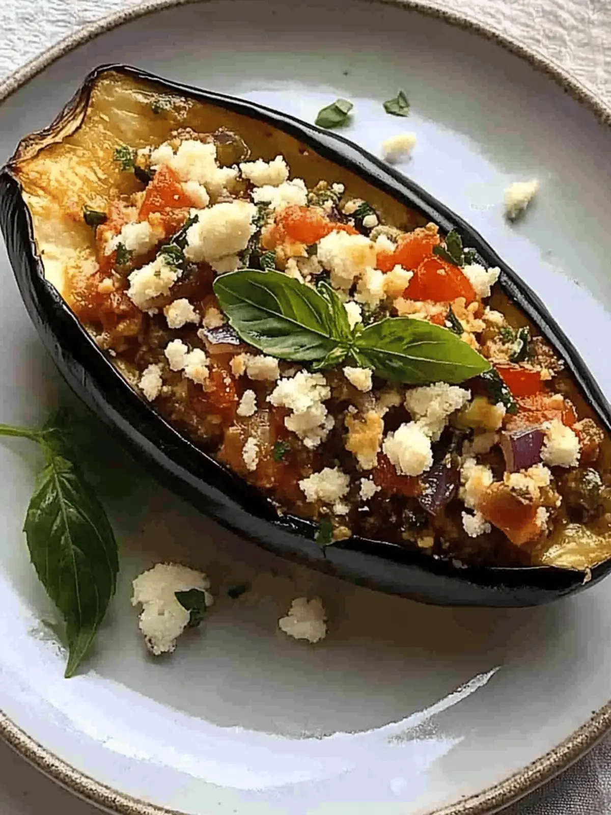Mediterranean Stuffed Eggplant