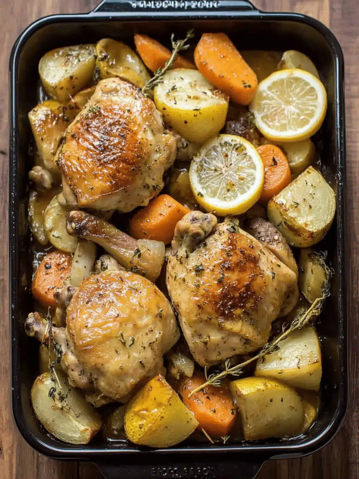 Crock Pot Lemon Garlic Chicken and Veggies