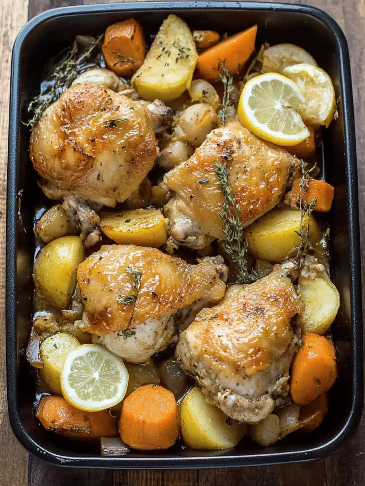 Crock Pot Lemon Garlic Chicken and Veggies