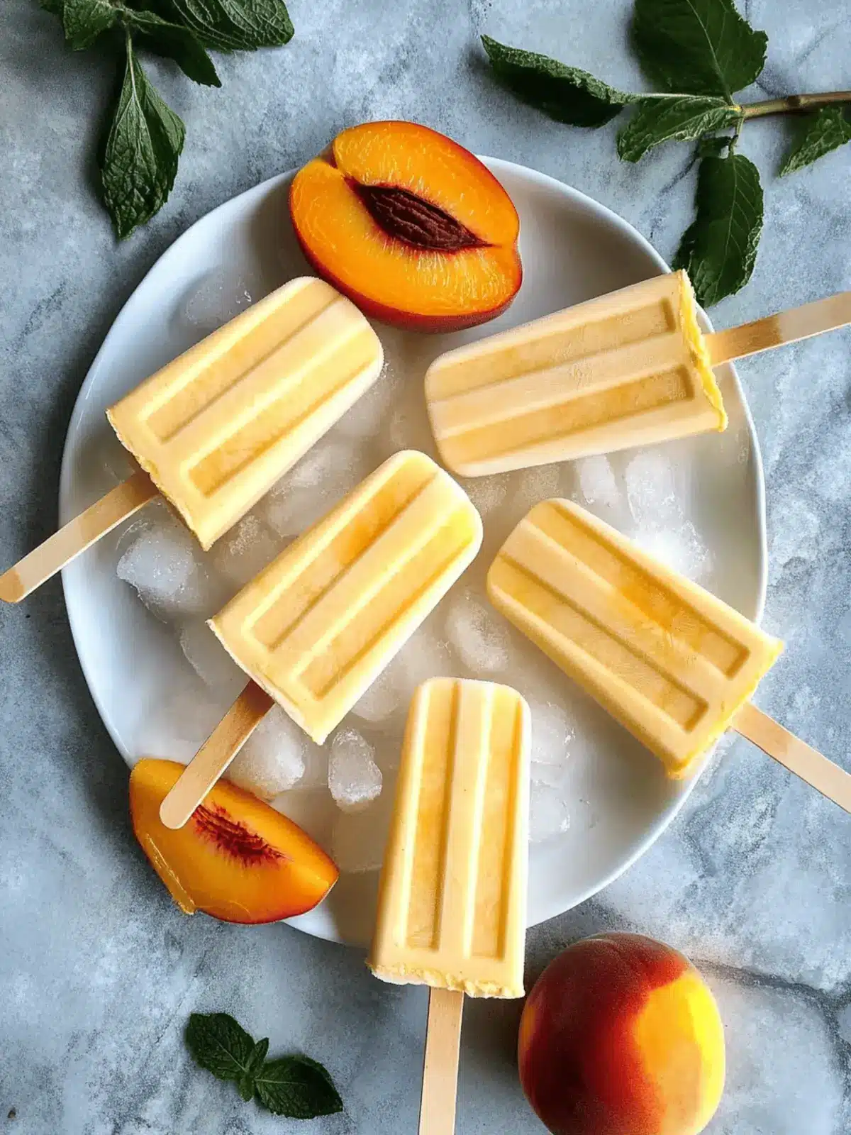 Homemade Peaches and Cream Popsicles