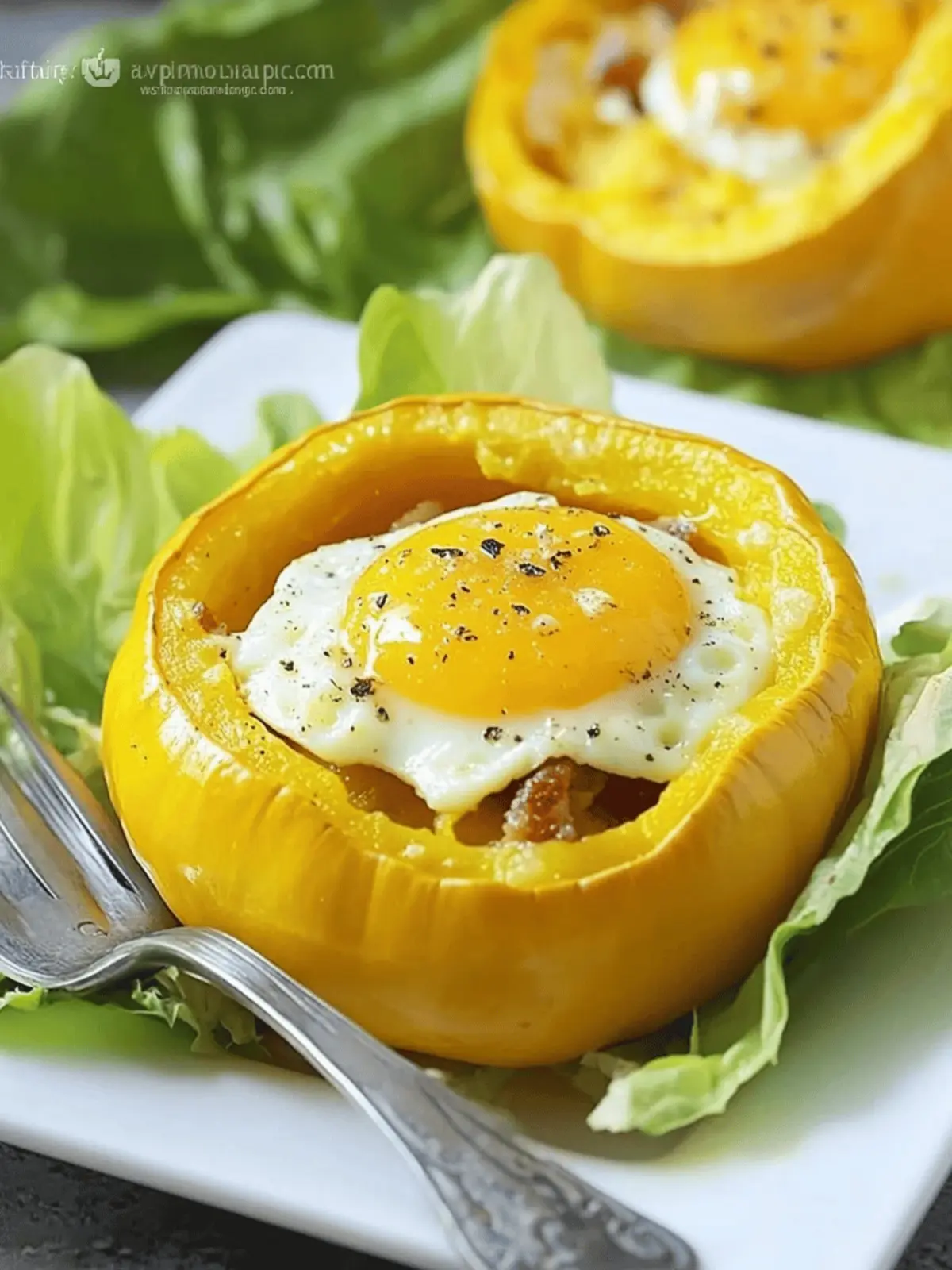 Bacon & Egg Stuffed Pattypan Squash: A Keto Delight