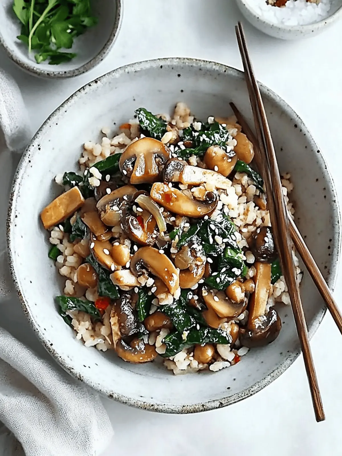 Baby Portobello Mushroom Stir Fry