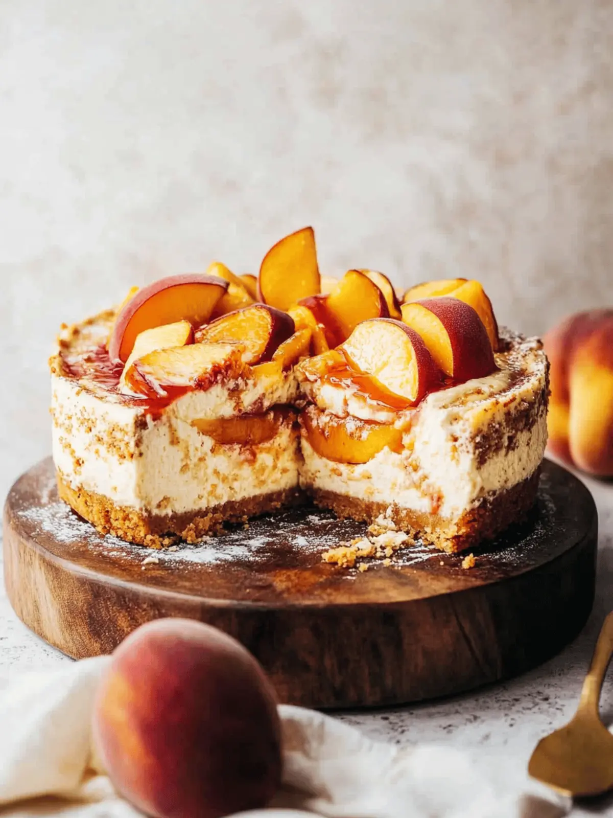 Irresistible Peach Cobbler Cheesecake You Can't Resist