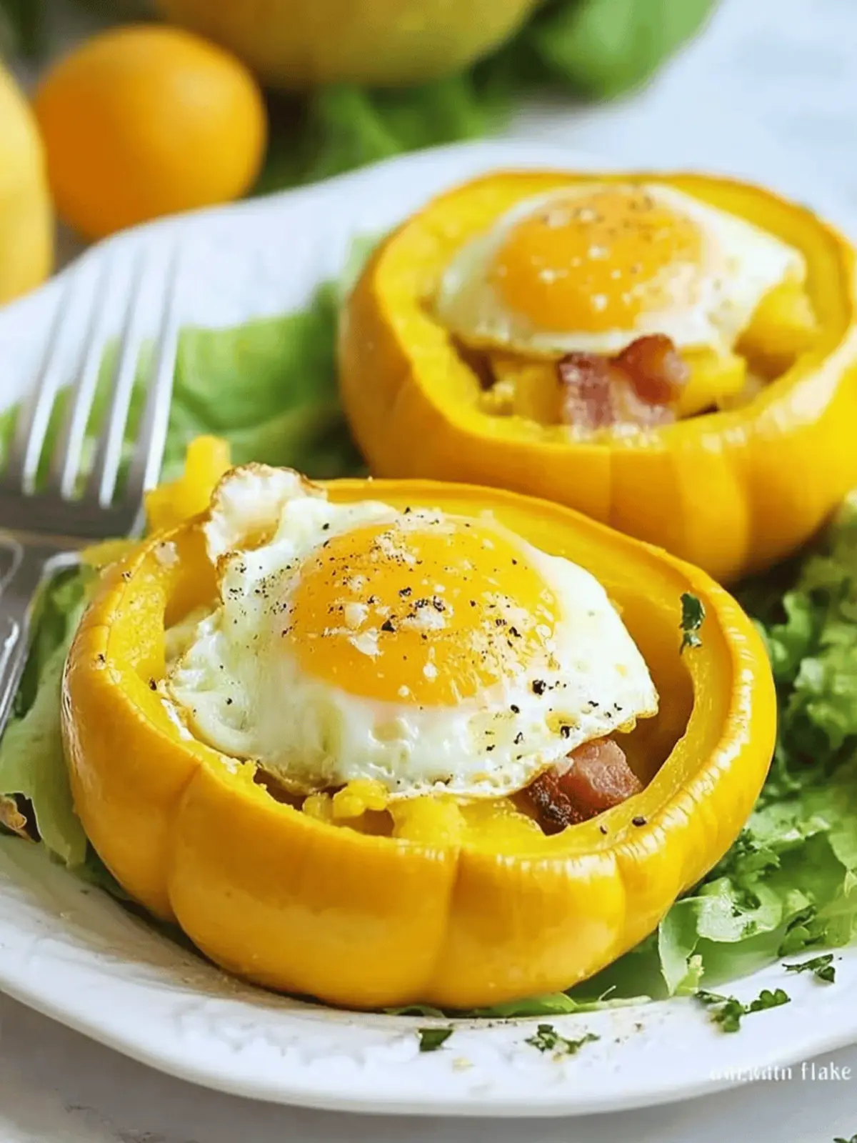 Bacon & Egg Stuffed Pattypan Squash