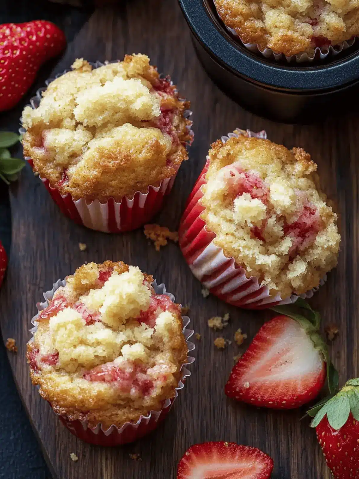 Strawberry Rhubarb Muffins