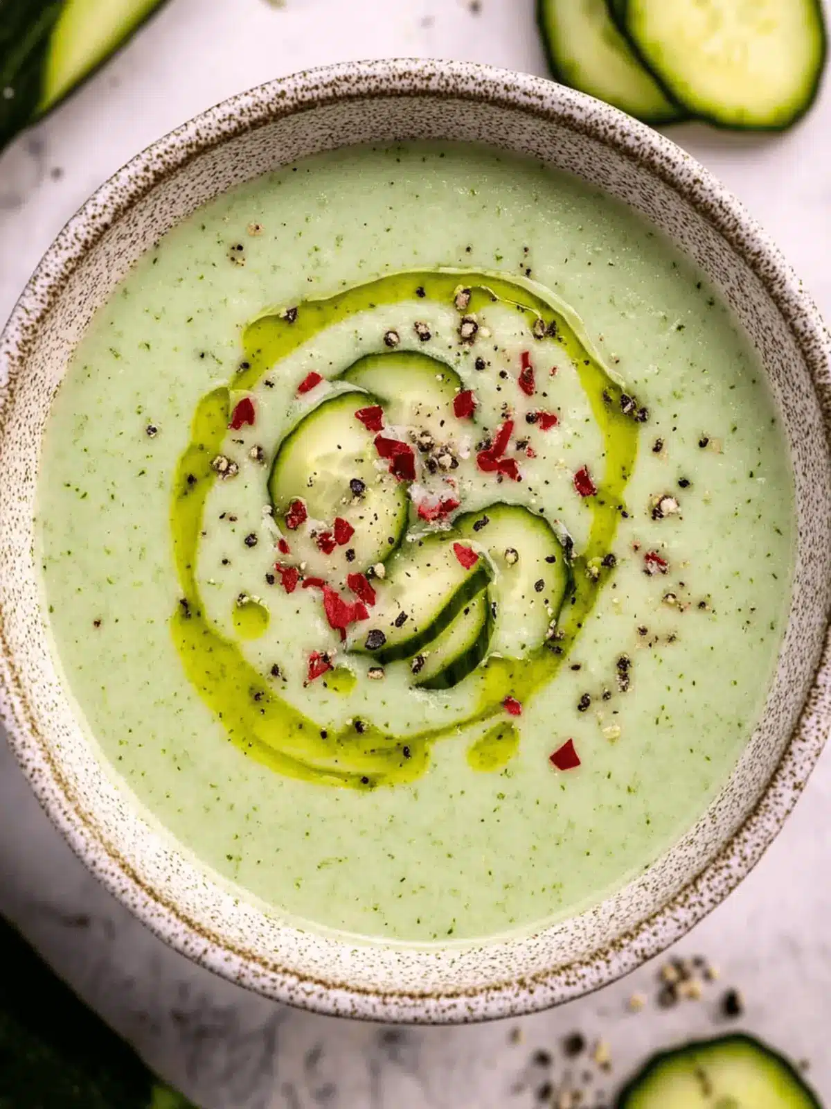 Cold cucumber soup