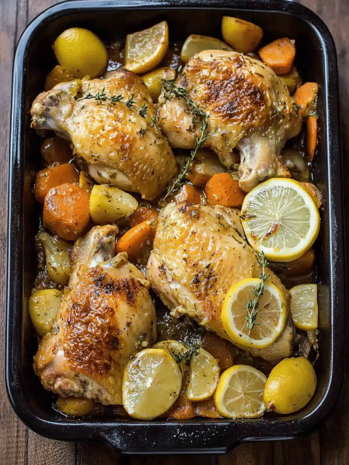 Crock Pot Lemon Garlic Chicken and Veggies