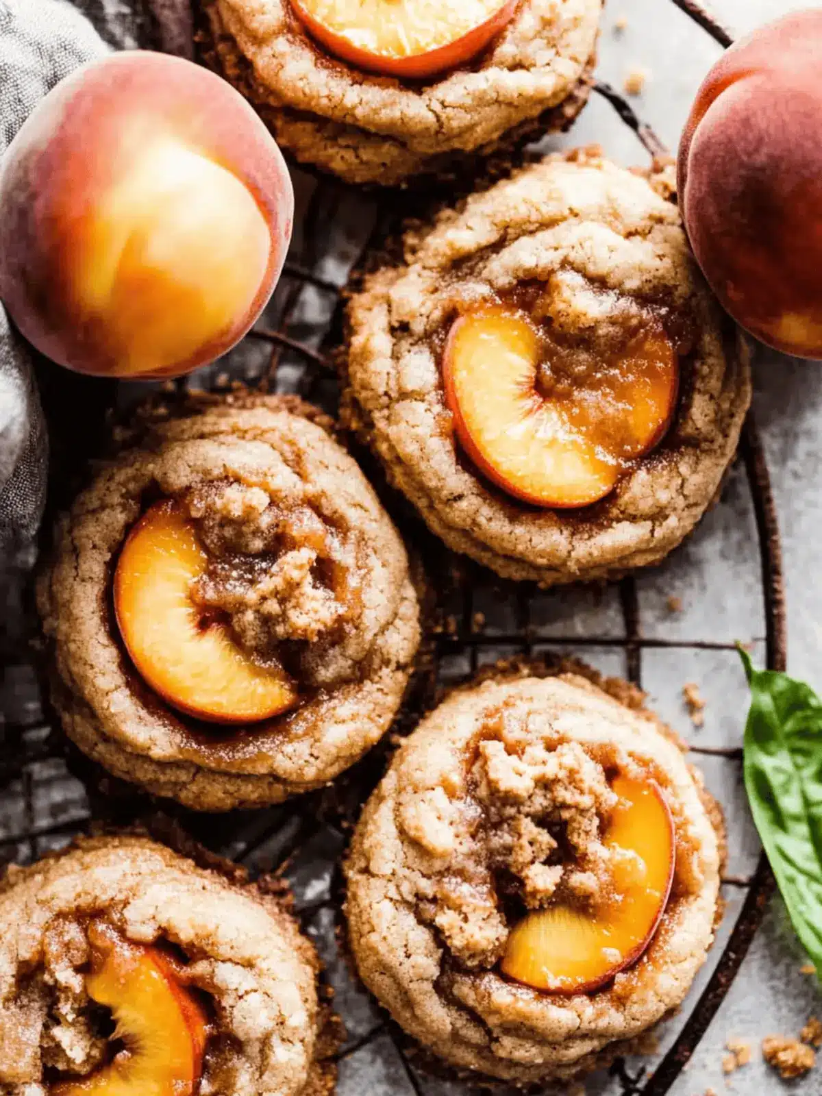 peach cobbler cookies