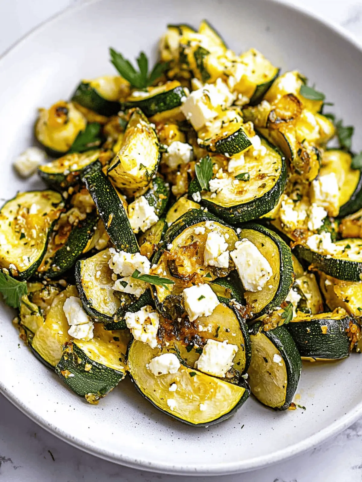 Roasted Zucchini with Feta