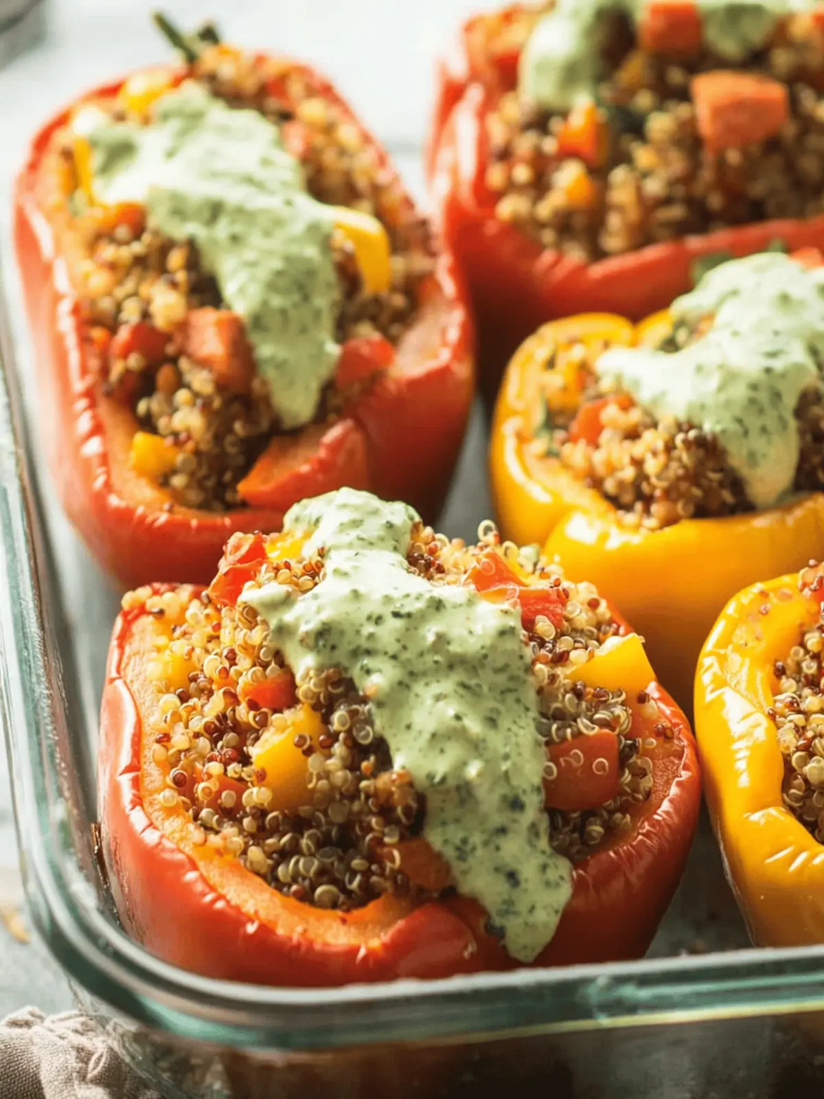 Veggie Quinoa Stuffed Peppers