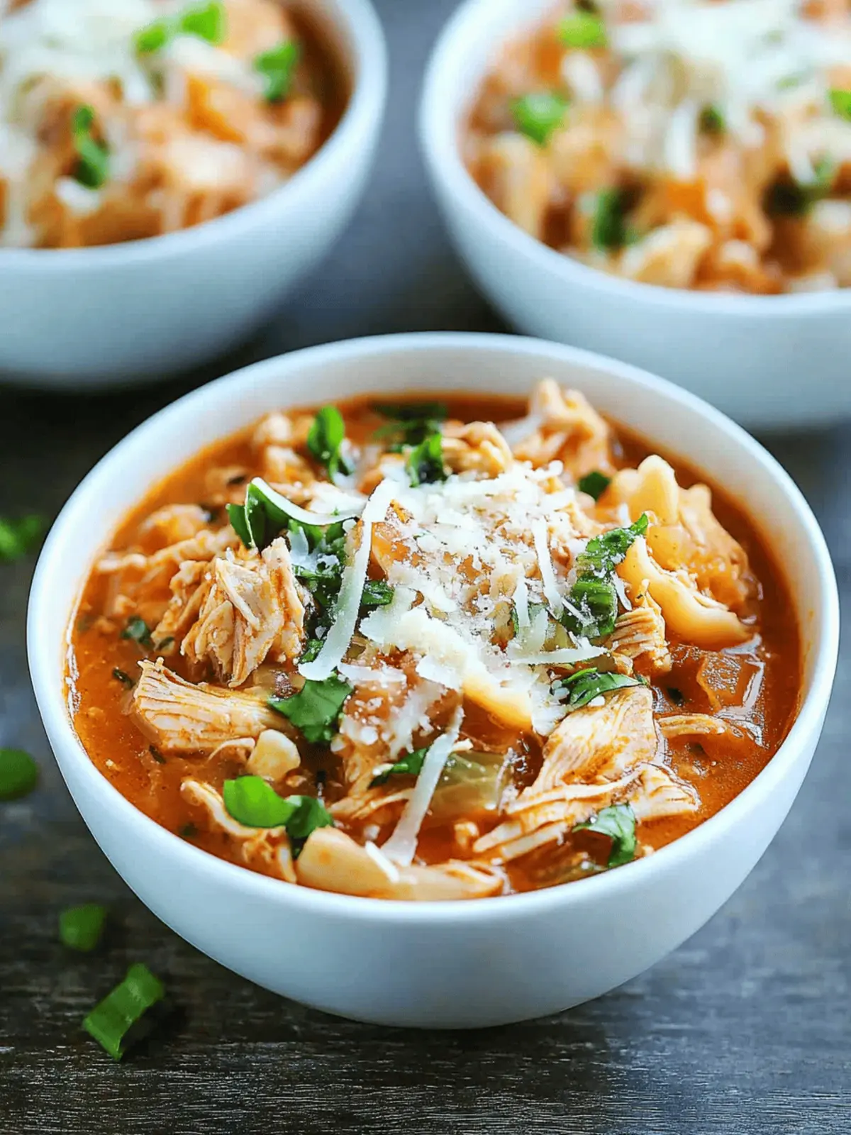 Crockpot Chicken Parmesan Soup