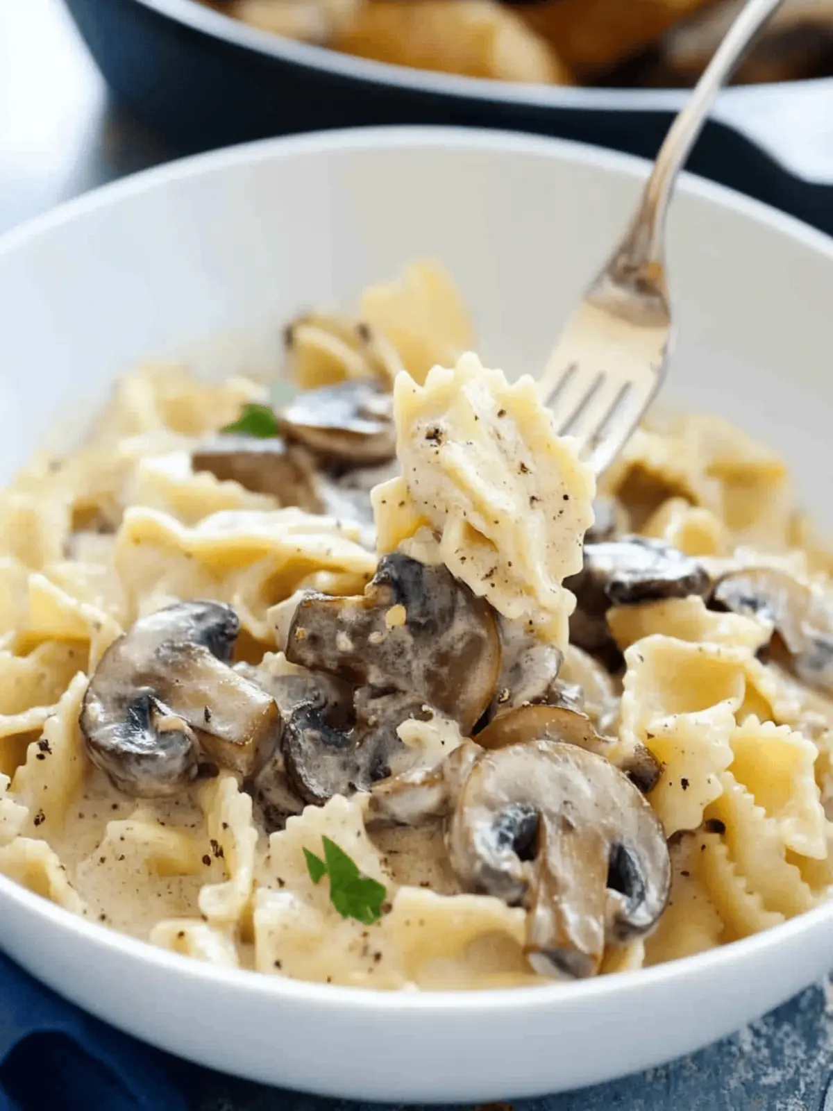Portobello Mushroom Pasta with Cream Sauce