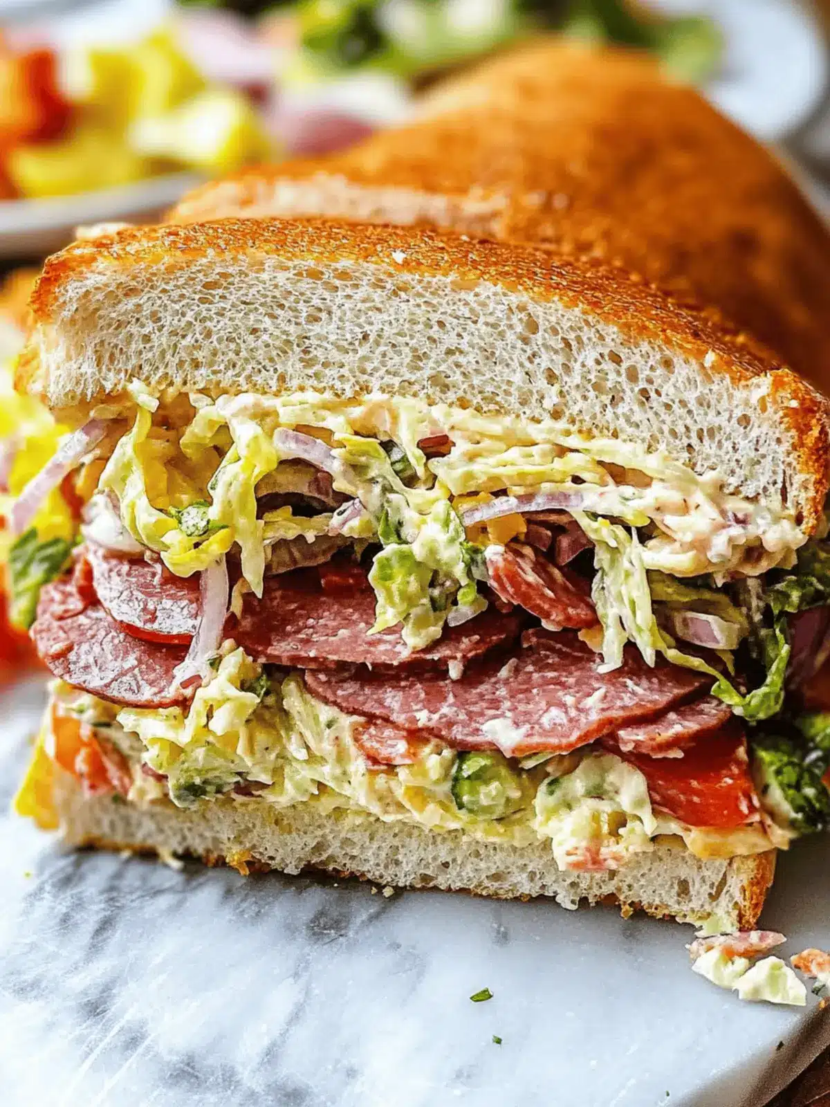 Italian Grinder Salad Sandwich (TikTok Viral Recipe)