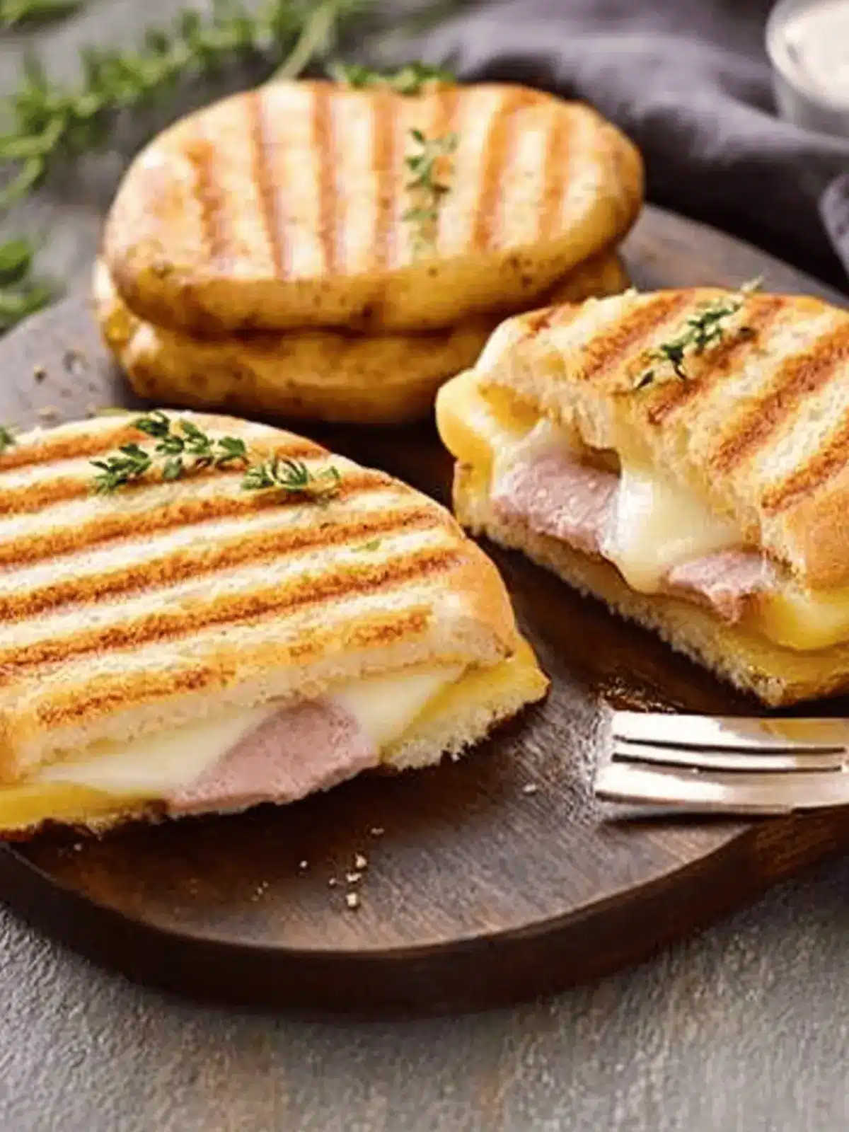 Ham and Cheese Potato Sandwiches