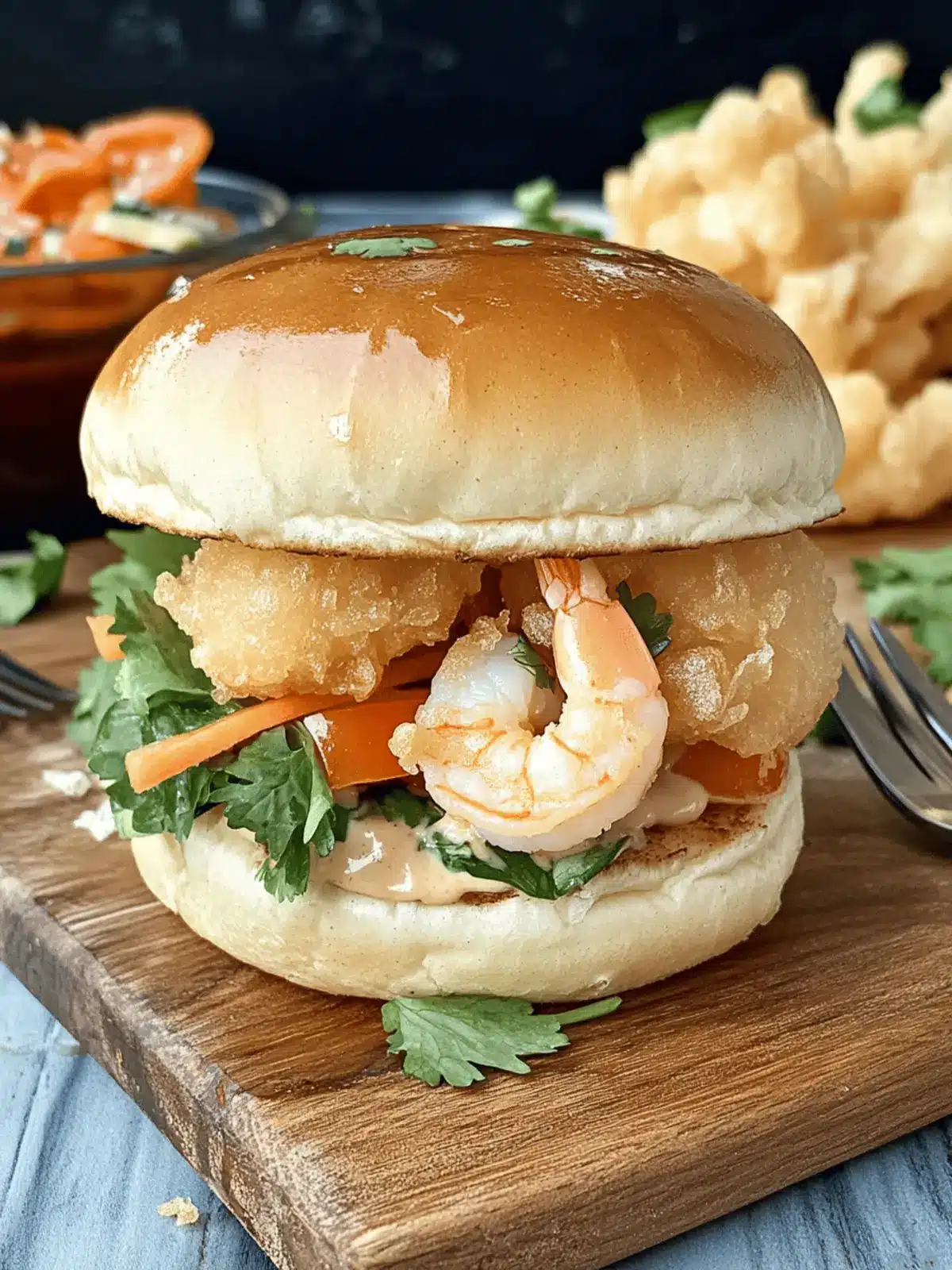Shrimp Tempura Burger
