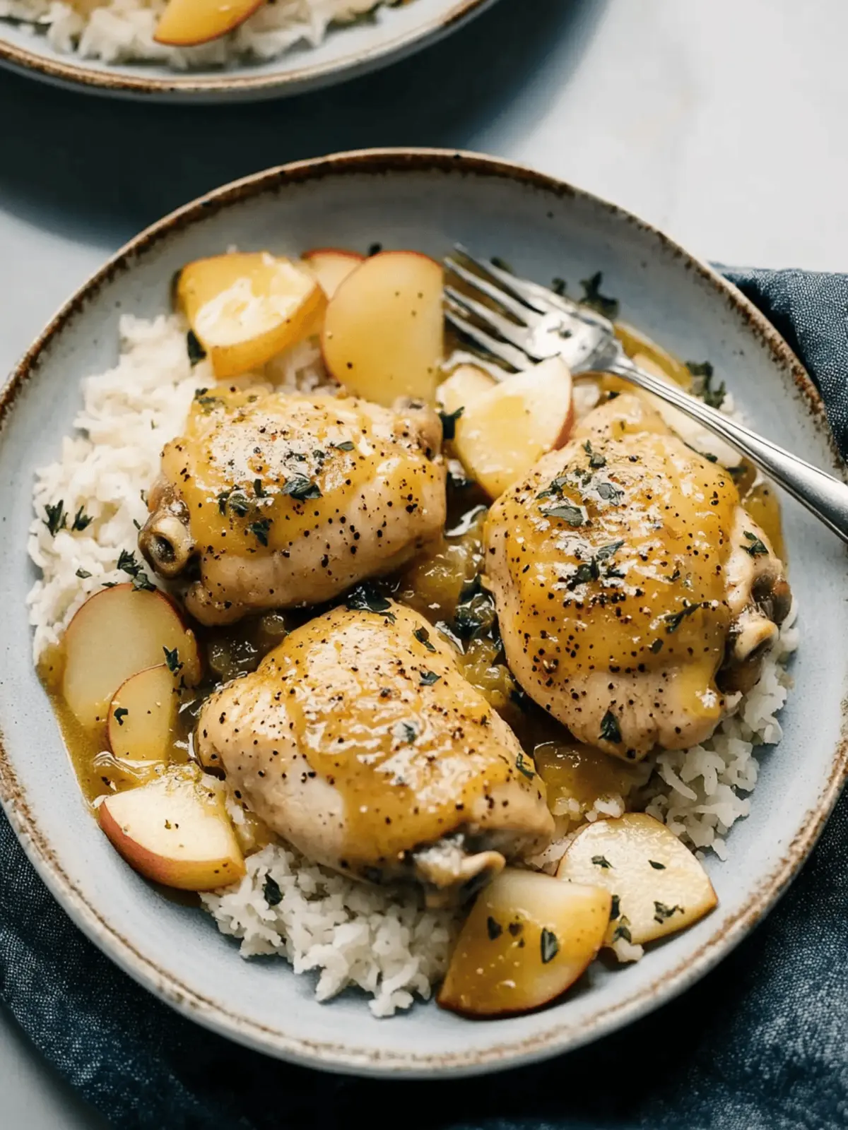 Apple Chicken with Cider Mustard Sauce