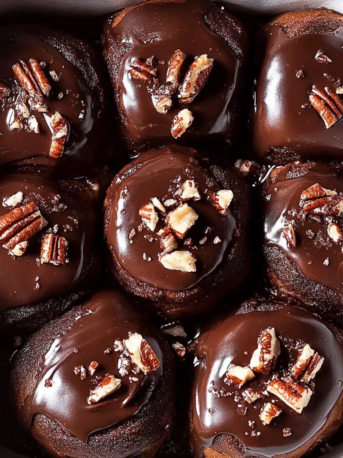 Chocolate Pecan Cinnamon Rolls