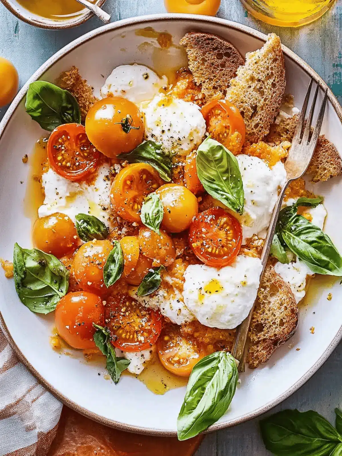 Sun Gold Tomato Caprese with Burrata