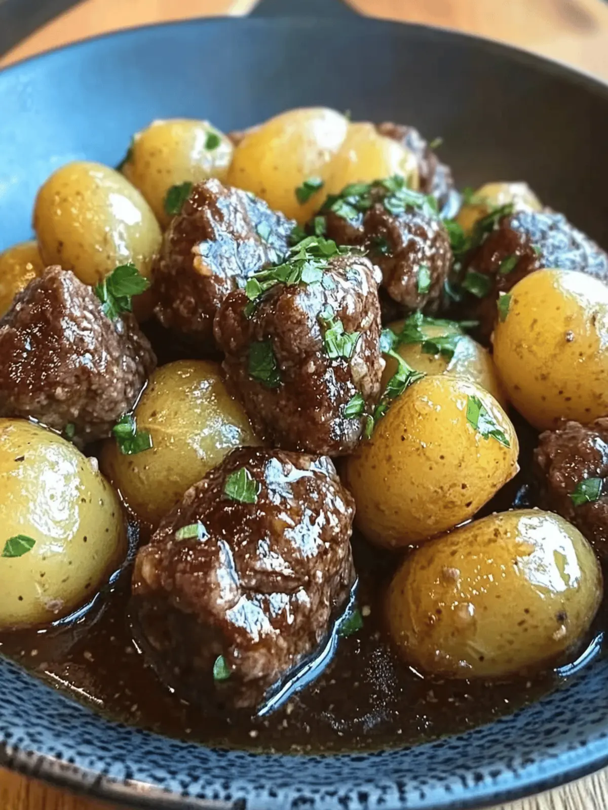 Garlic Butter Beef Bites & Potatoes make a perfect dinner