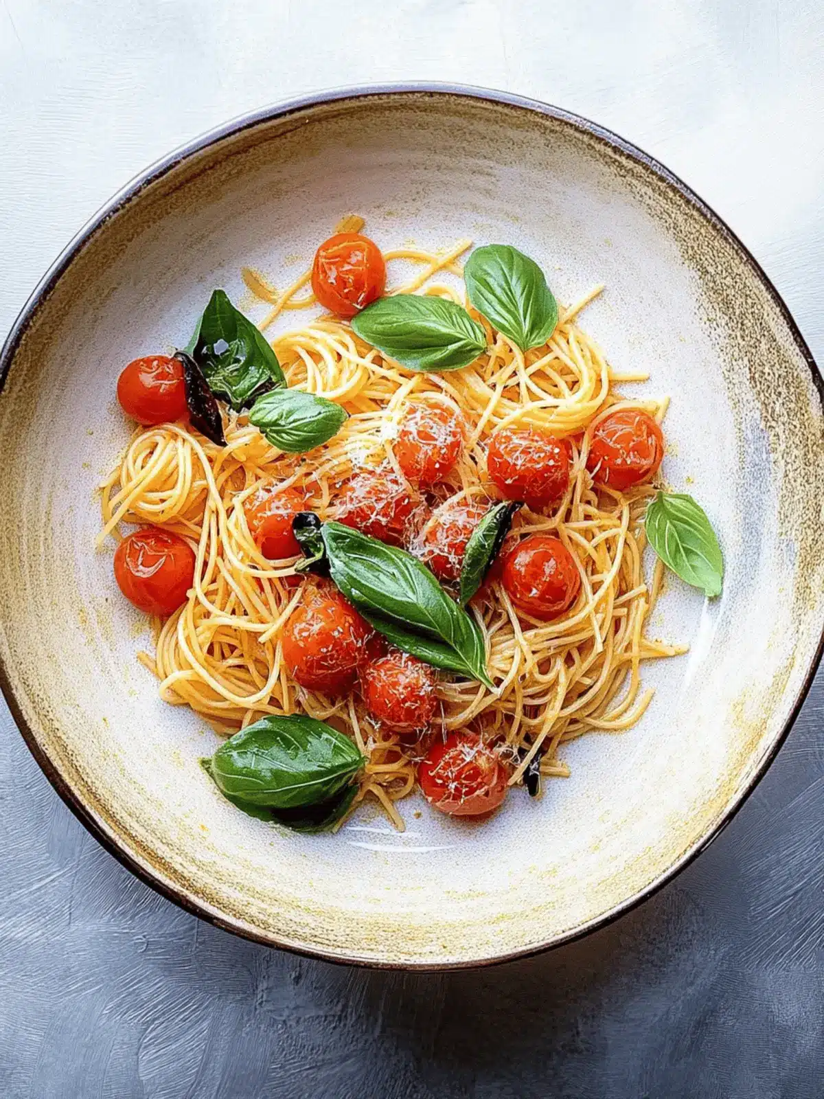 Cherry tomato and basil pasta