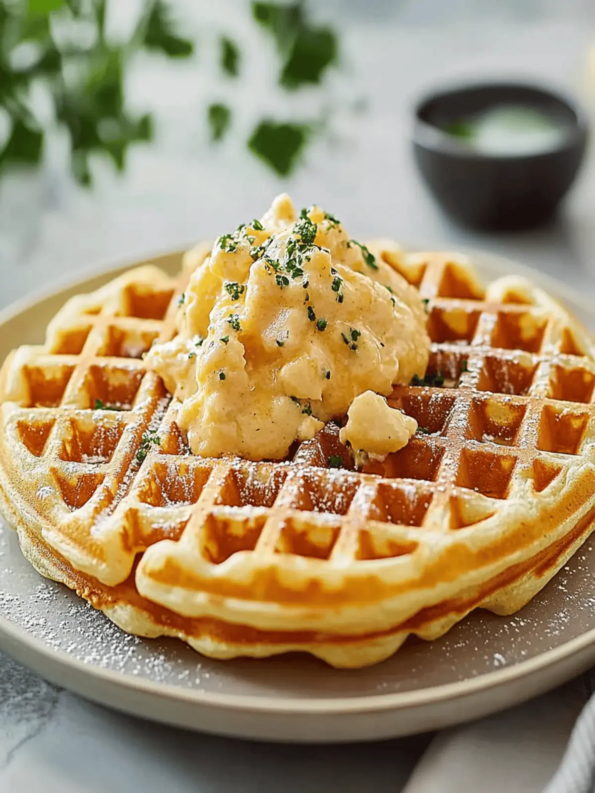 Cheesy Garlic Waffles: A Savory Twist