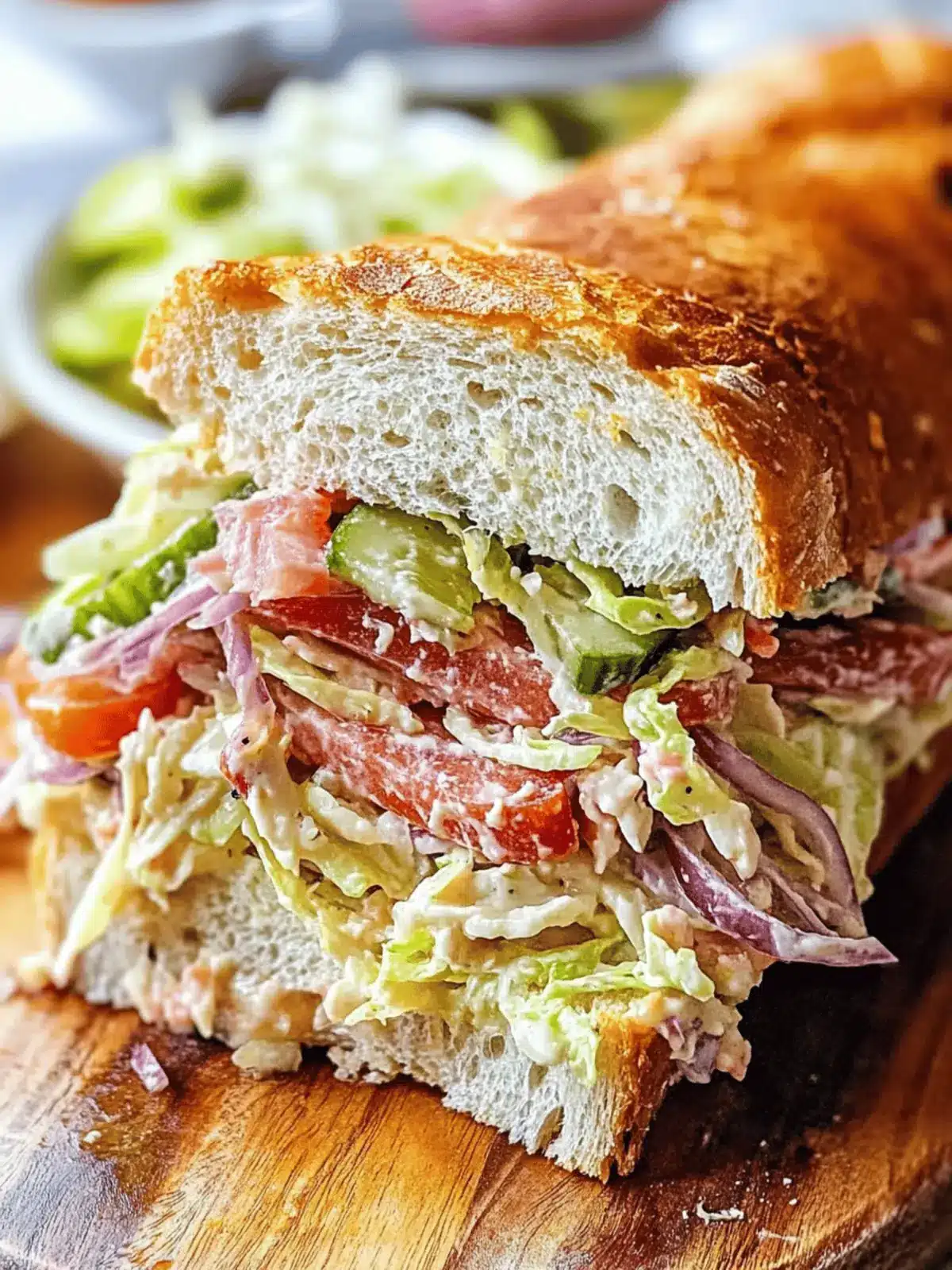 Italian Grinder Salad Sandwich (TikTok Viral Recipe)