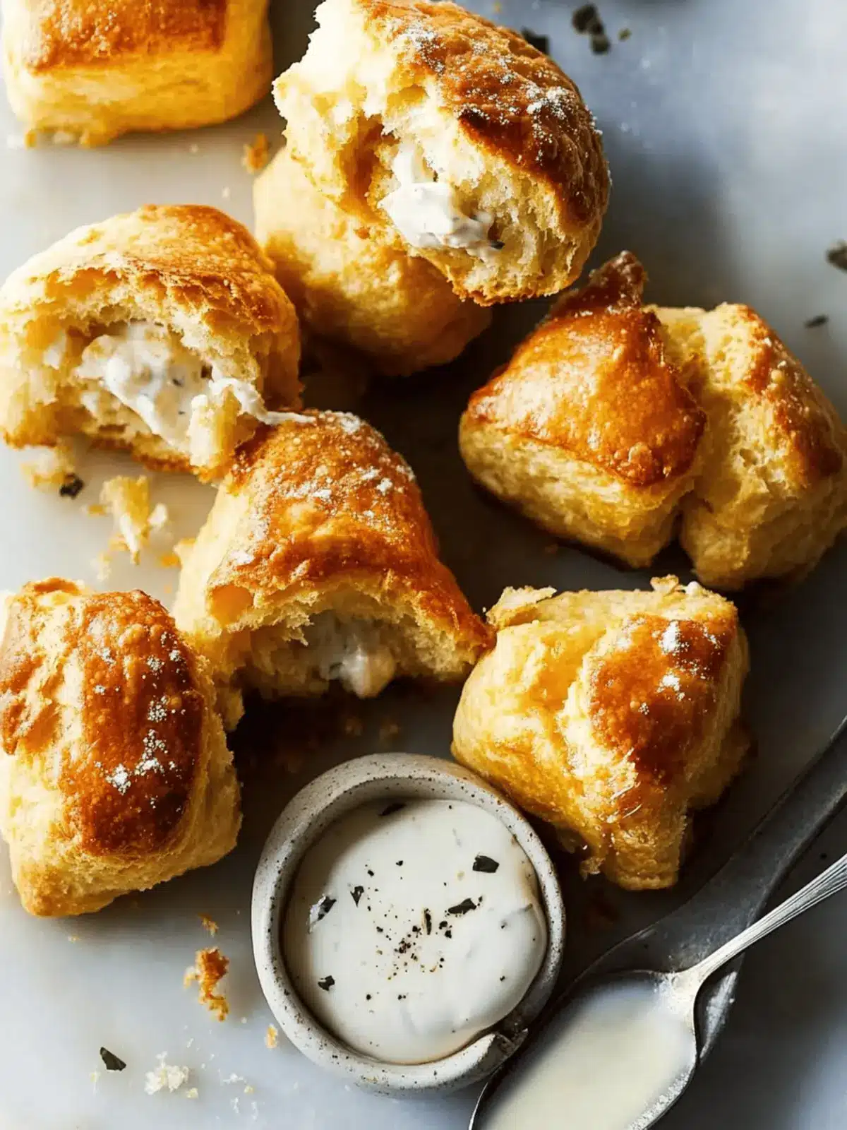 Buffalo Chicken Biscuit Bombs