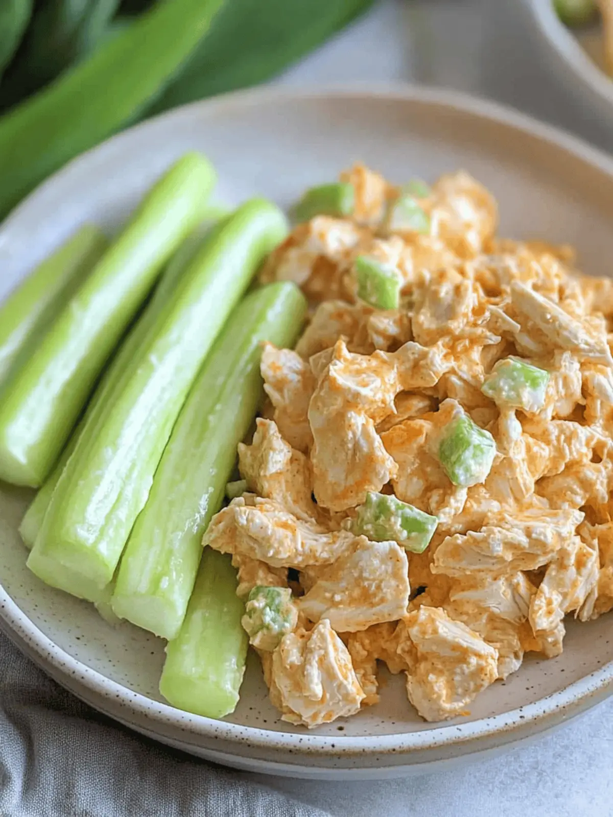 High Protein Buffalo Chicken Salad (Healthy, Easy)