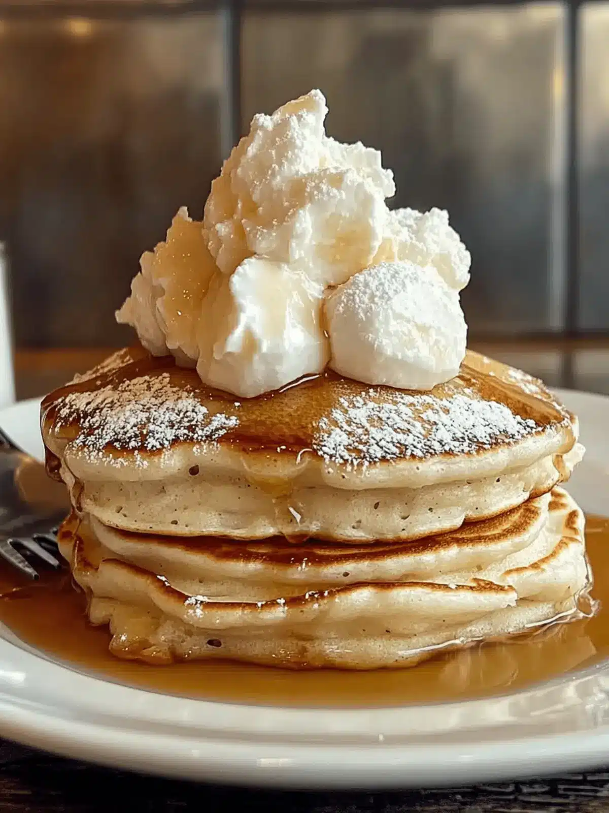 Sweet Coconut Cream Pancakes
