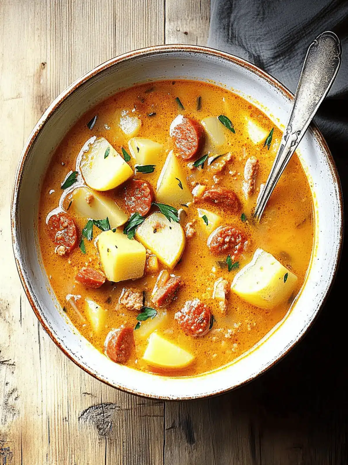 Spanish Potato Soup with Chorizo