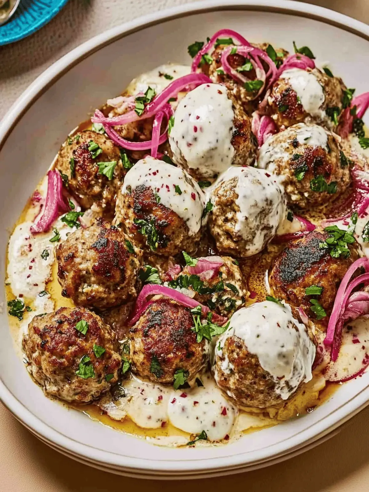 Turkish Meatballs in Yogurt Sauce