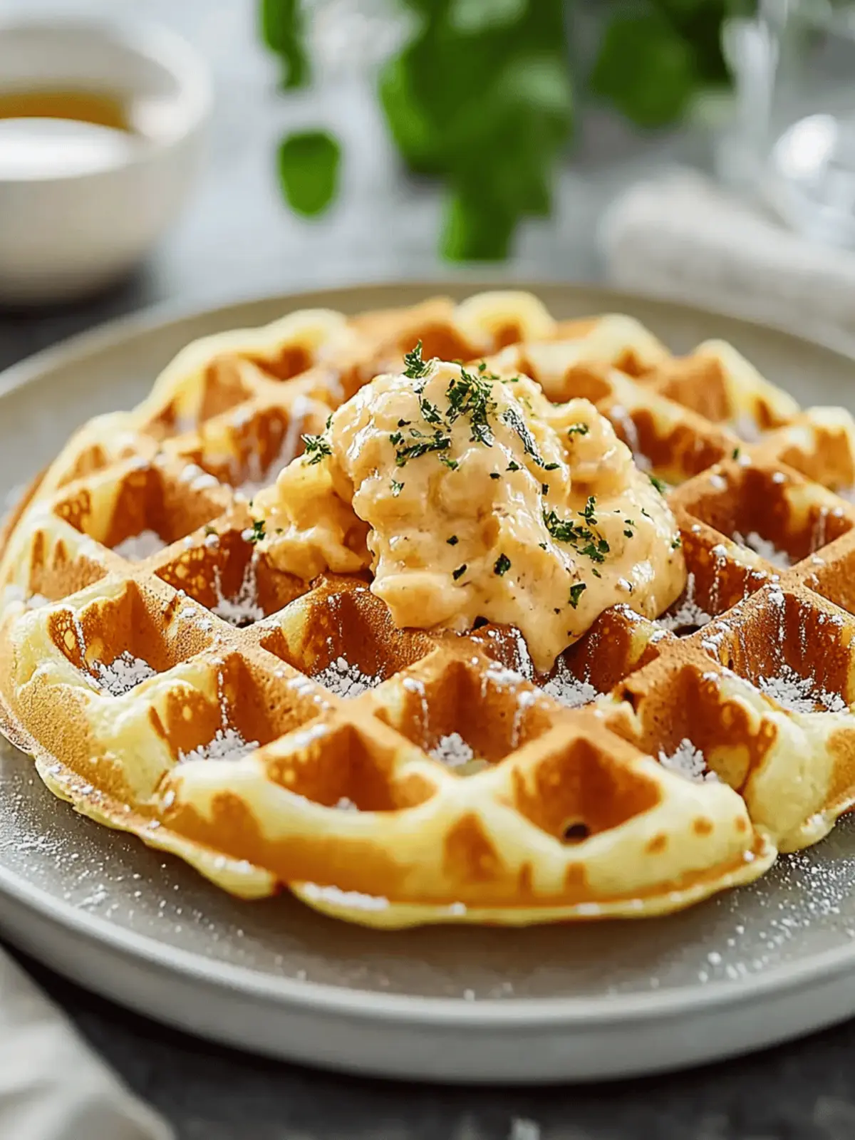 Cheesy Garlic Waffles: A Savory Twist