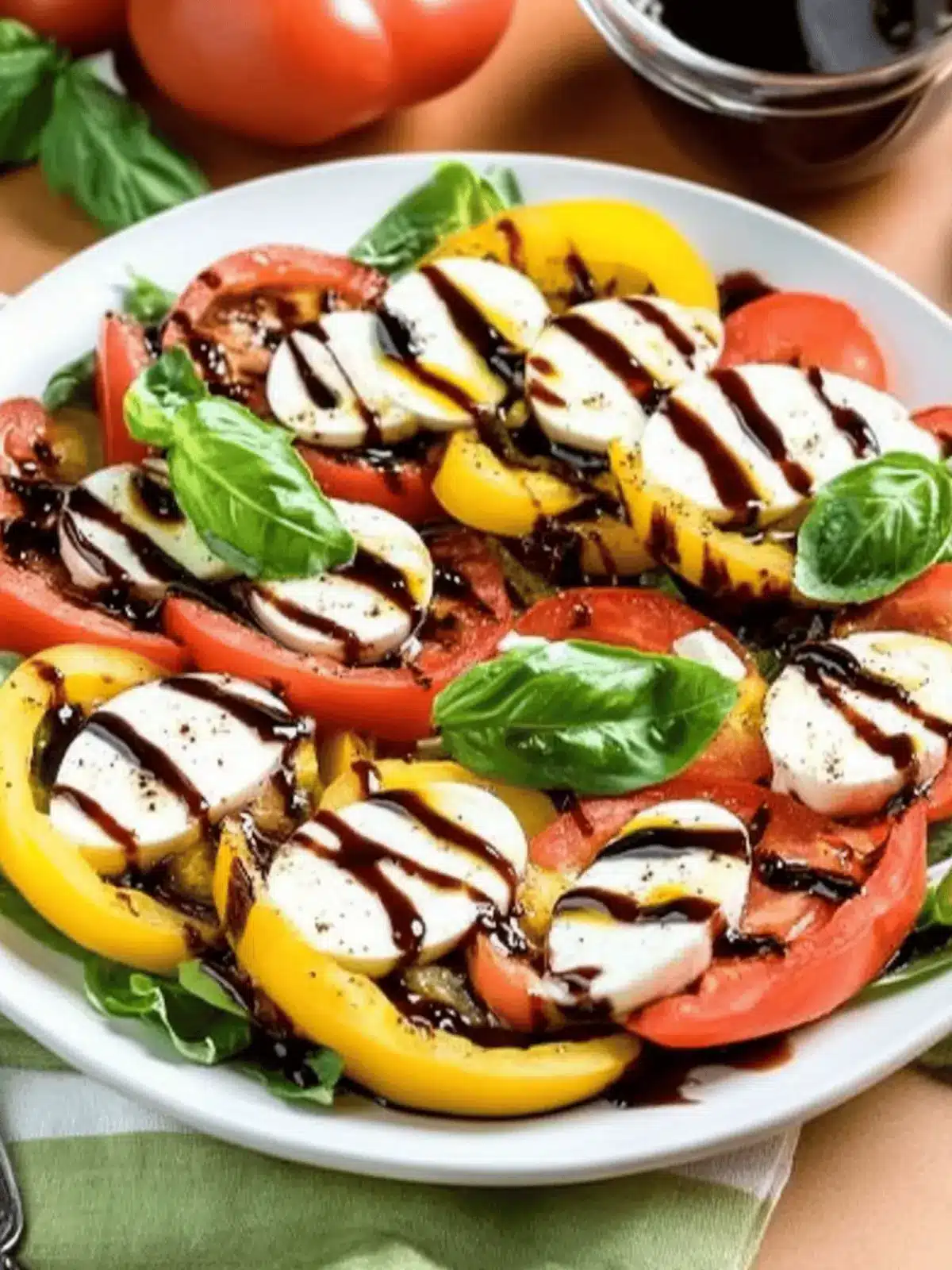 Heirloom Caprese Salad with Balsamic Reduction
