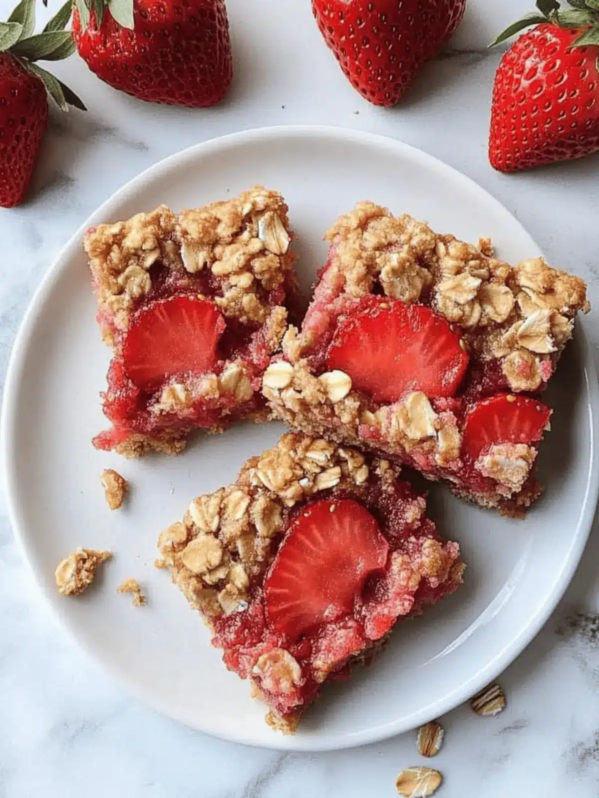 Healthy Strawberry Oatmeal Bars