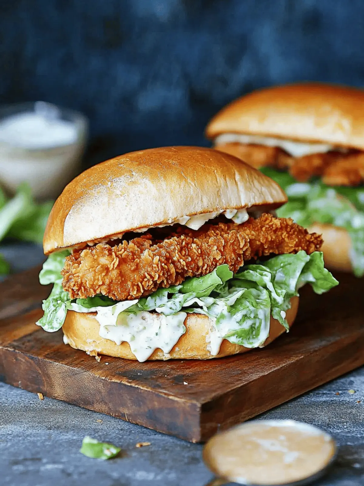 Crispy Chicken Caesar Sandwich