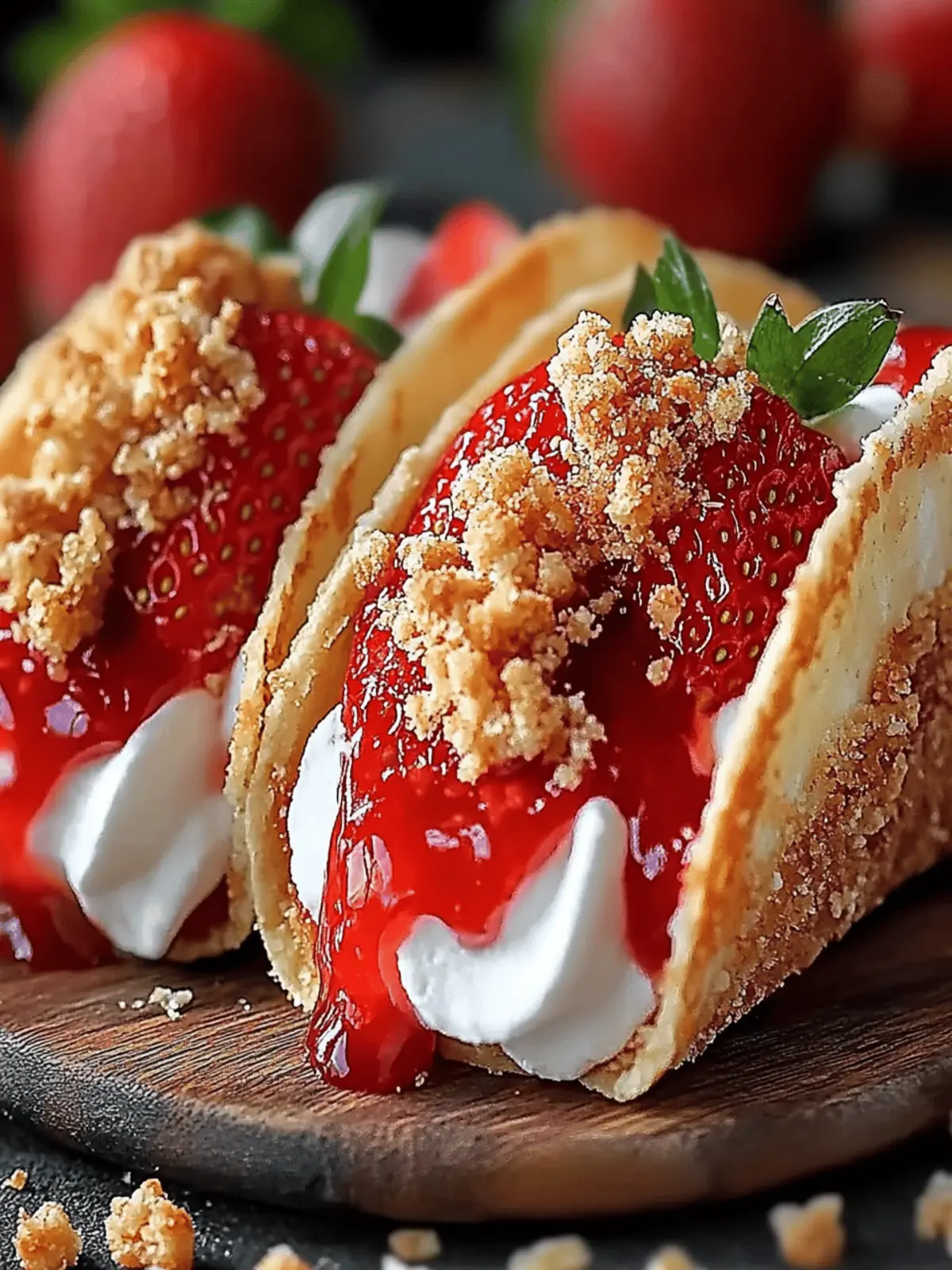 Strawberry Crunch Cheesecake Tacos
