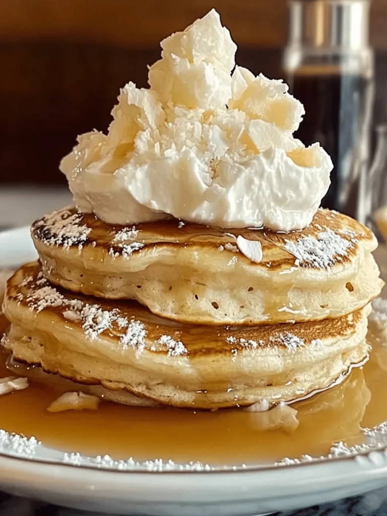 Sweet Coconut Cream Pancakes