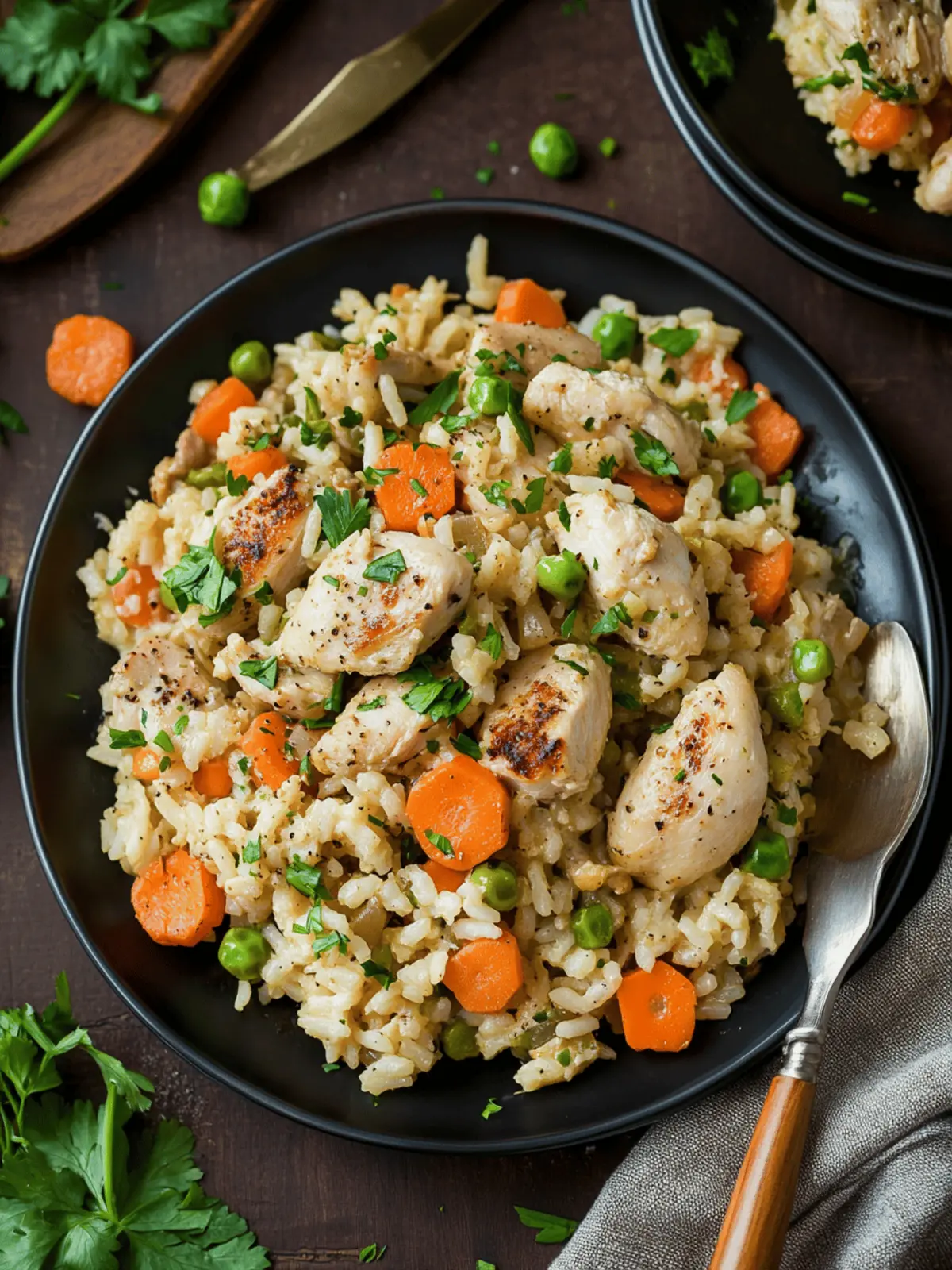 One Pan Creamy Chicken and Rice