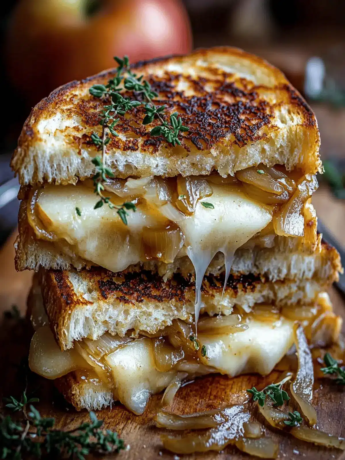 Pear & Apple Grilled Cheese With Caramelized Onions: Comfort In Every Bite