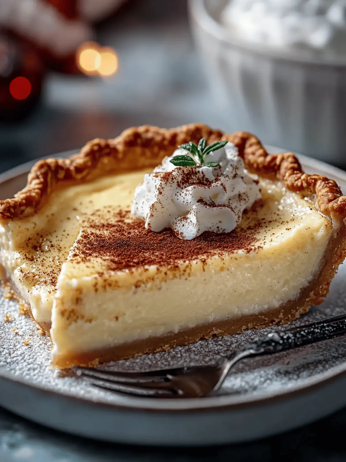 Perfect Your Christmas Eve Cinnamon-vanilla Creamy Custard Pie