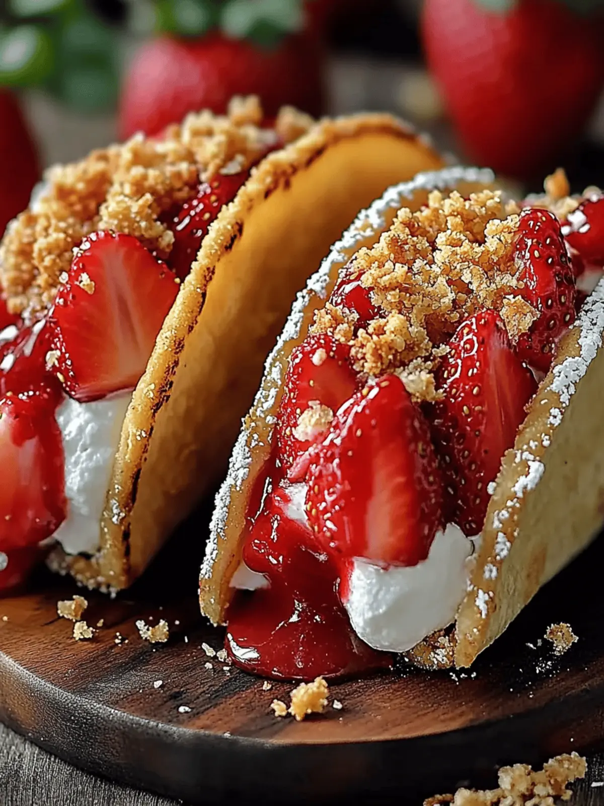 Strawberry Crunch Cheesecake Tacos