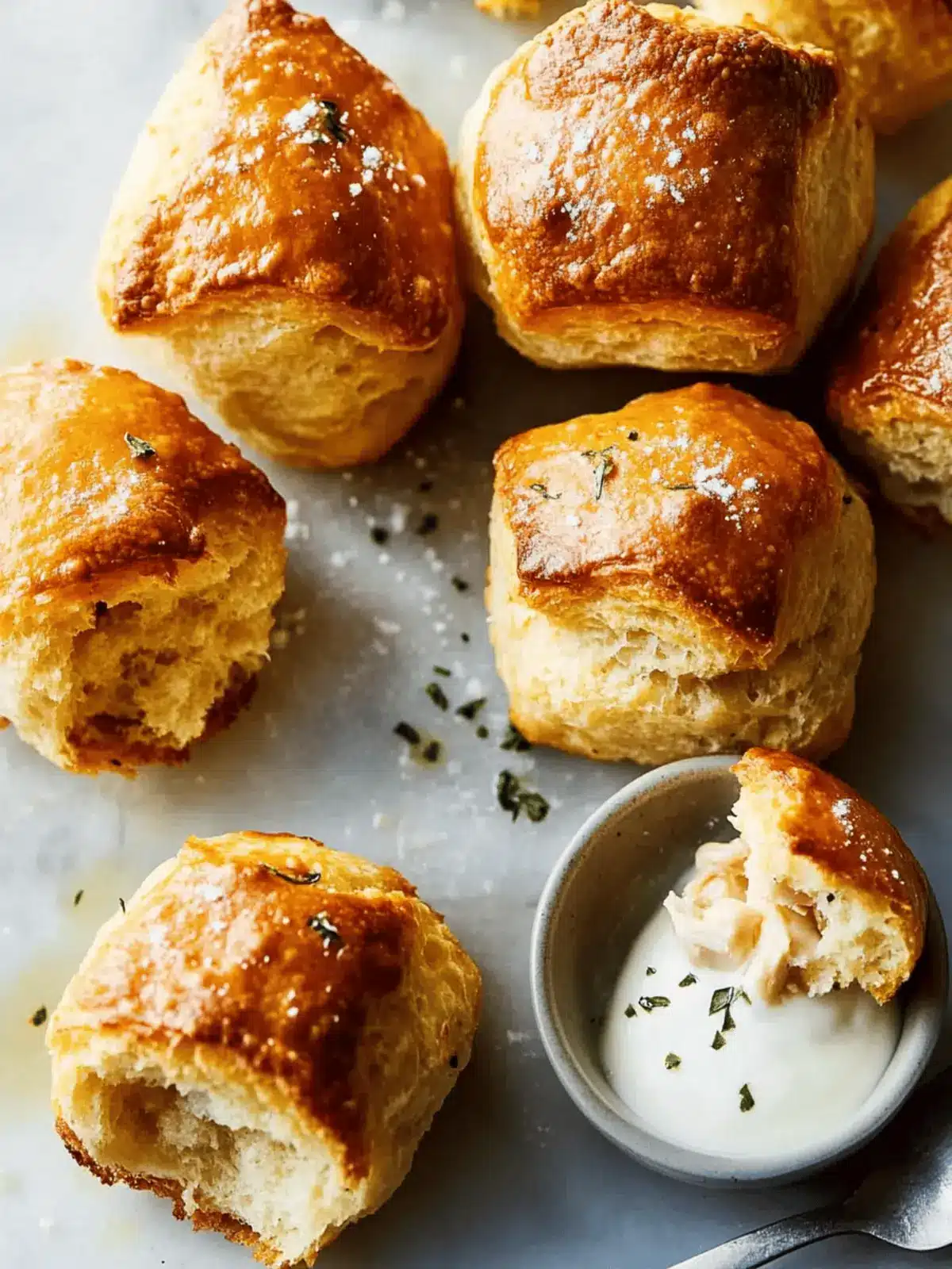 Buffalo Chicken Biscuit Bombs