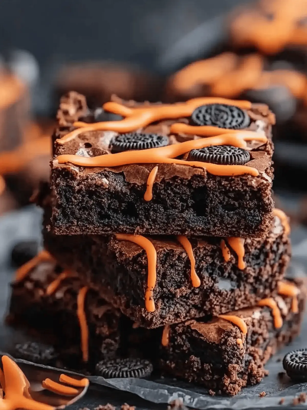 Halloween Oreo Brownies
