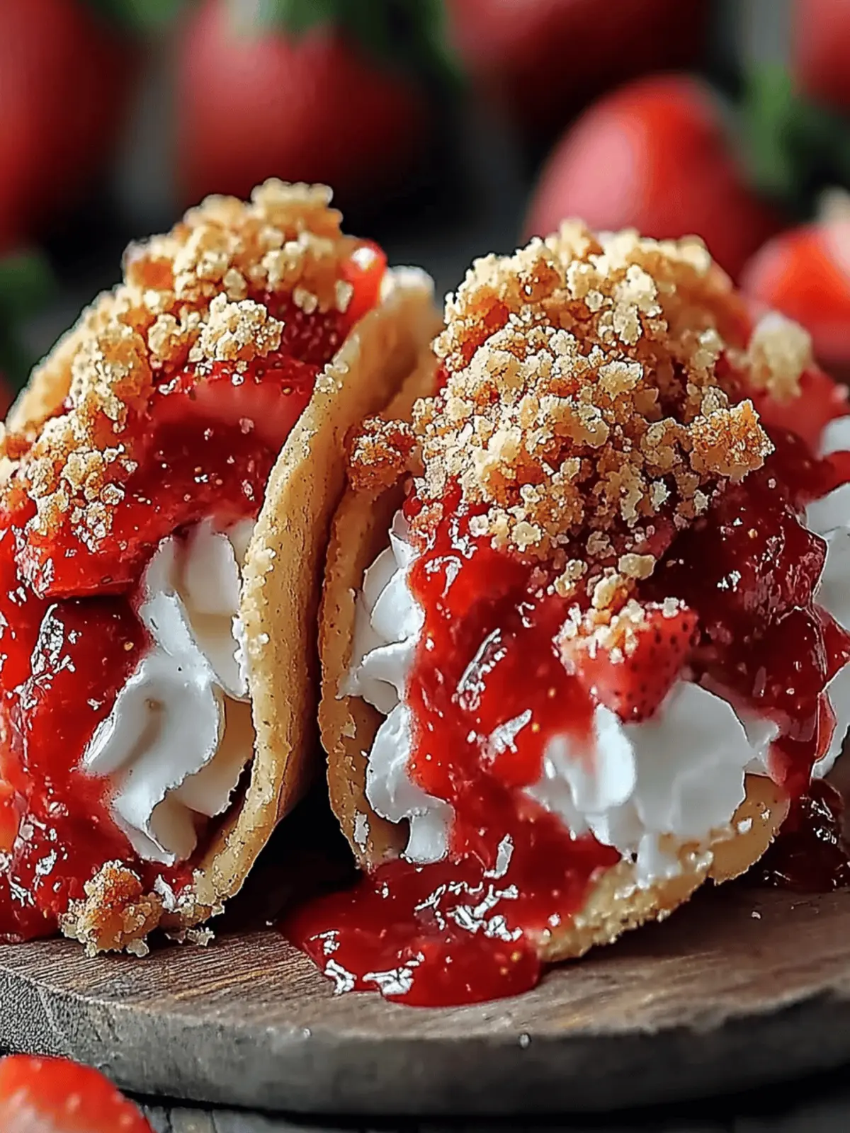 Strawberry Crunch Cheesecake Tacos