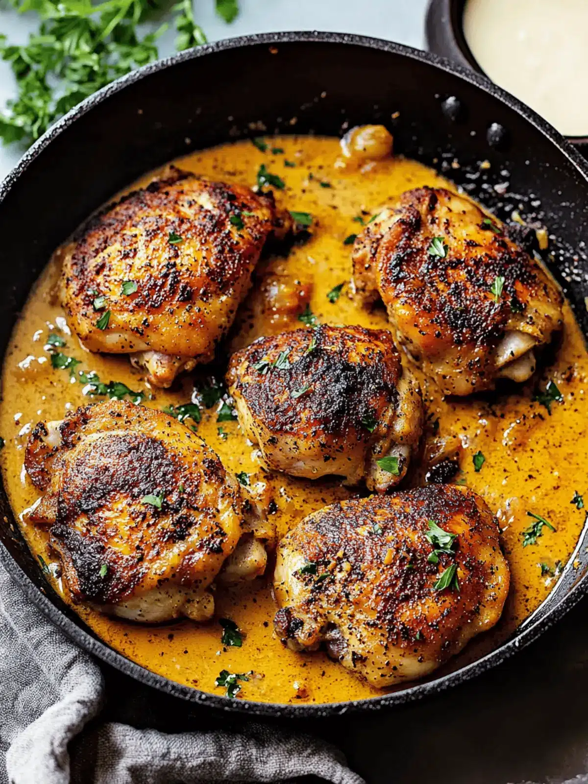 Easy Skillet Chicken Thighs