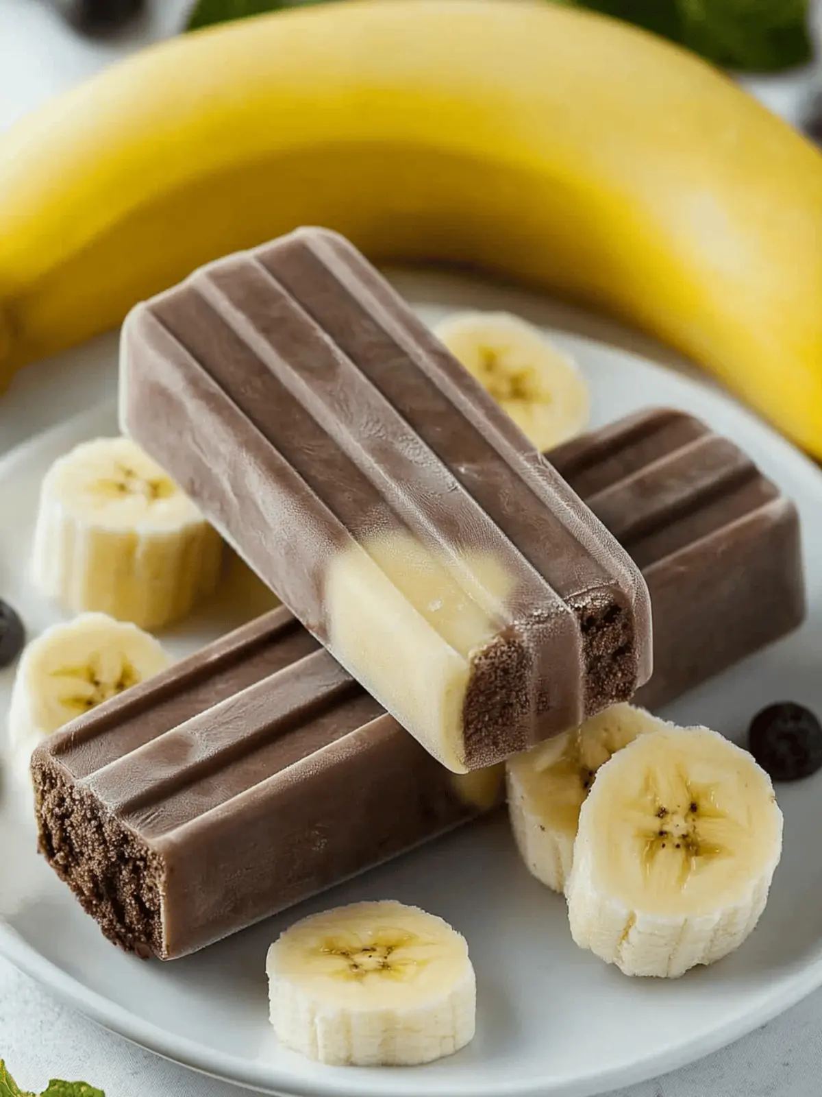 Banana Fudge Popsicles